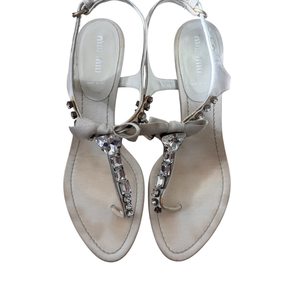 Miu Miu Jeweled Kitten Heels Shoes Size EU 39